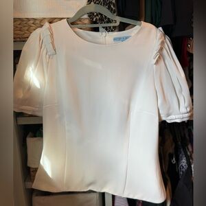 Antonio Melani white blouse with puff sleeves size 8